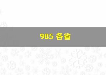 985 各省